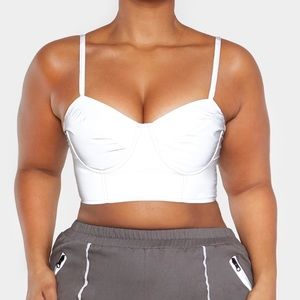 NEW US 14 Grey Reflective Bust Cup Bralet PLT